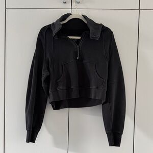 lululemon athletica Black Cropped Sweatshirt